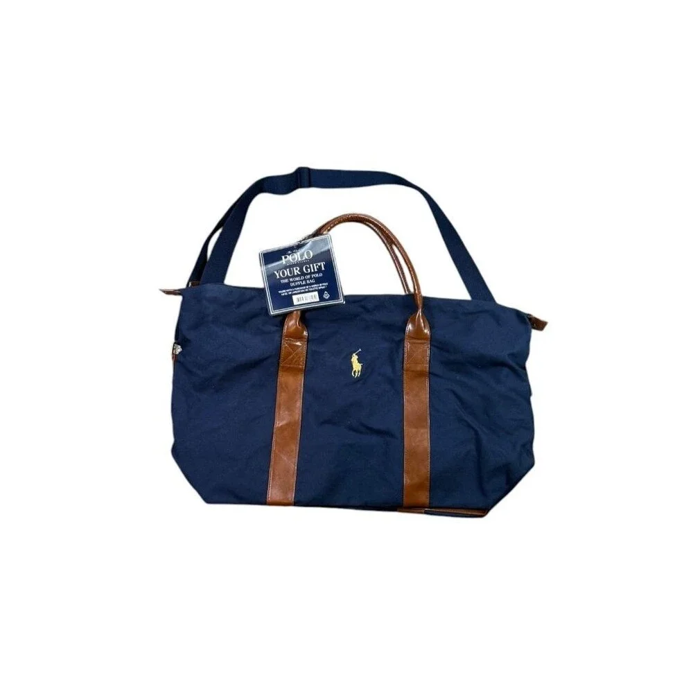 Ralph Lauren Polo Carry On Weekender Duffle Bag With Shoulder Strap Tote NWT